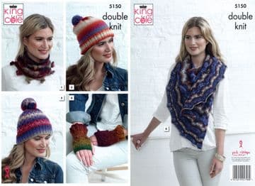 King Cole DK Knitting Pattern - 5150 Ladies Accessories