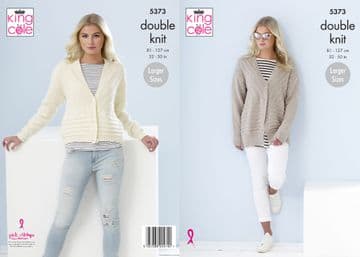 King Cole DK Knitting Pattern - 5373 Ladies Cardigans