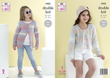 King Cole DK Knitting Pattern - 5422 Cardigans