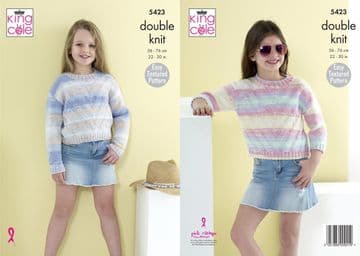 King Cole DK Knitting Pattern - 5423 Sweaters
