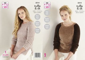 King Cole DK Knitting Pattern - 5514 Sweaters