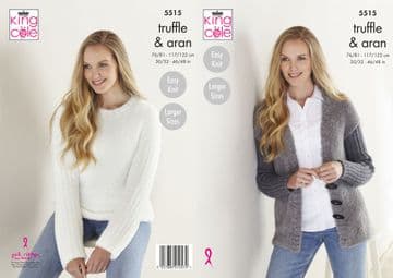 King Cole DK Knitting Pattern - 5515 Cardigan & Sweater