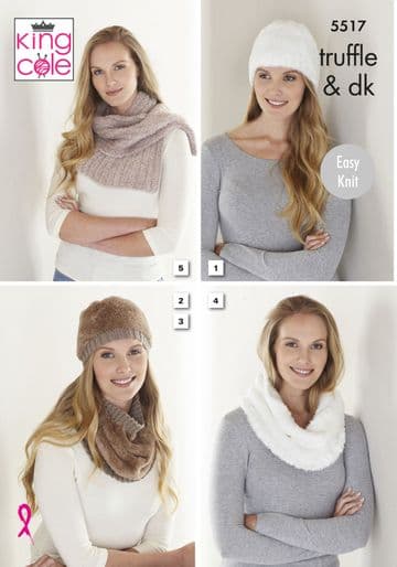 King Cole DK Knitting Pattern - 5517 Accessories