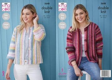 King Cole DK Knitting Pattern - 5648 Cardigans