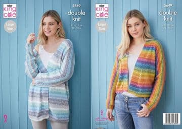 King Cole DK Knitting Pattern - 5649 Cardigans