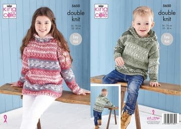 King Cole DK Knitting Pattern - 5650 Children's Sweaters