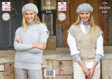 King Cole DK Knitting Pattern - 5796 Tabbards