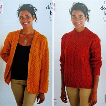 King Cole DK Knitting Pattern - 5810 Cardigan/Sweater
