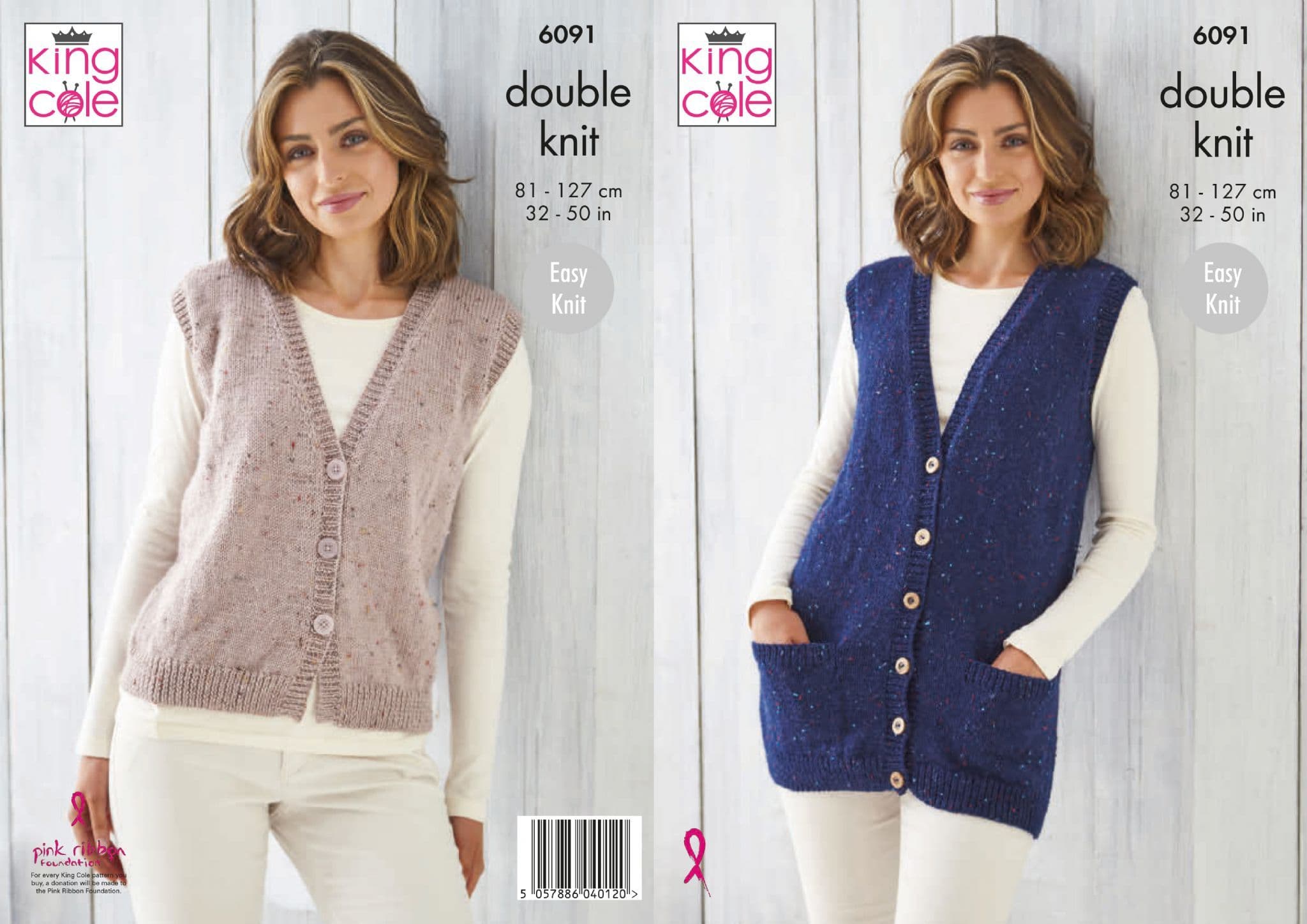 Modello Maglia King Cole Per Top Donna - Misure 81-127 Cm, Filato Linendale Reflections DK - 3