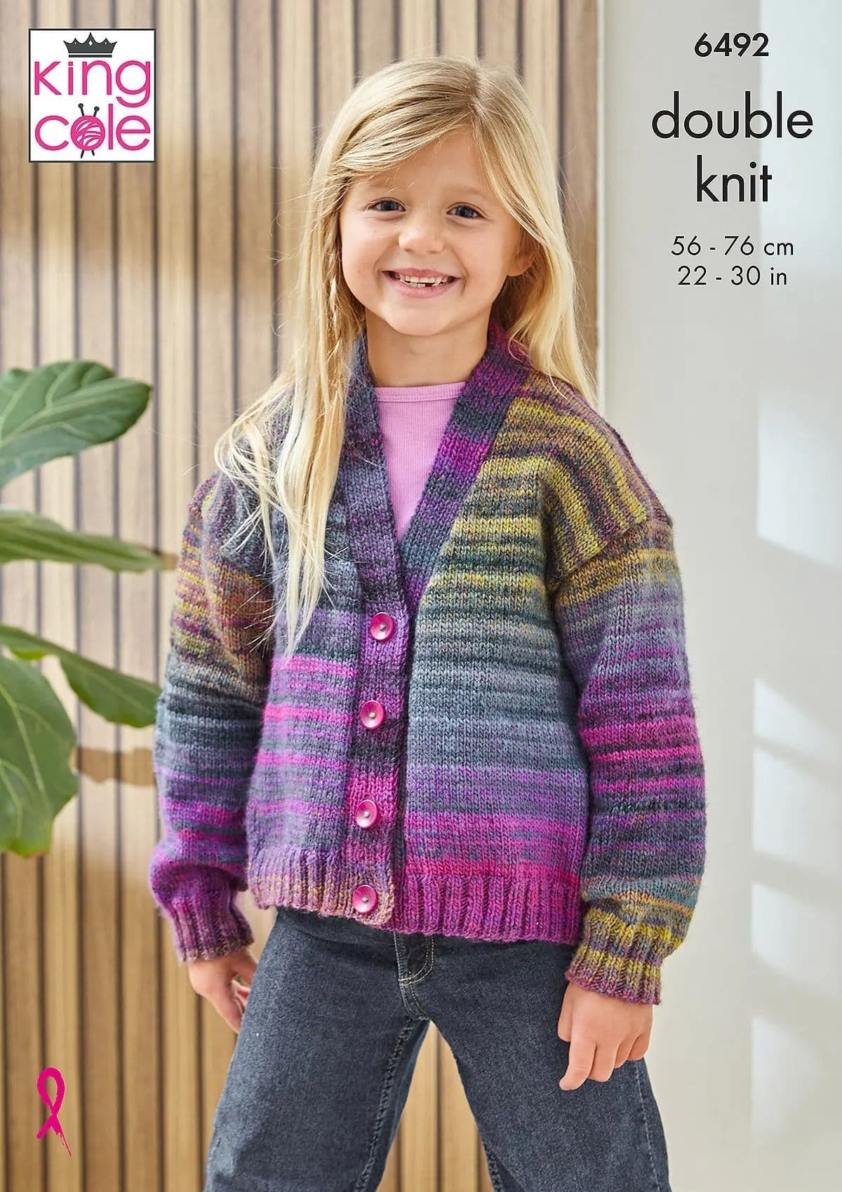 King Cole DK Knitting Pattern - 6492 Children s Cardigans 2 Designs