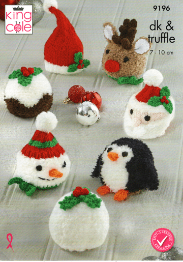 King Cole DK & Truffle Knitting Pattern - 9196 Christmas Candy Covers