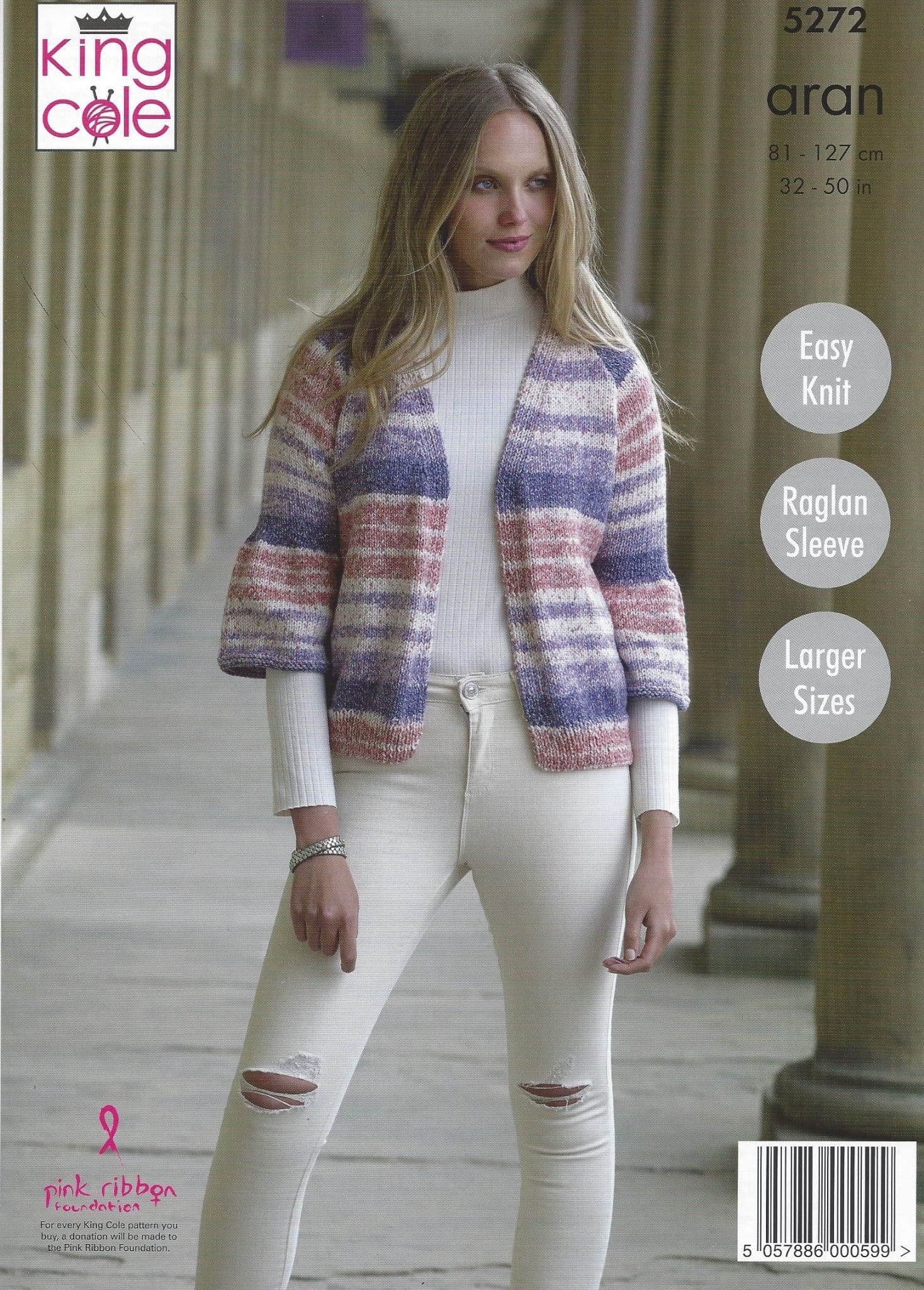 King Cole Drifter Aran 5272 Ladies Cardigans Knitting Pattern