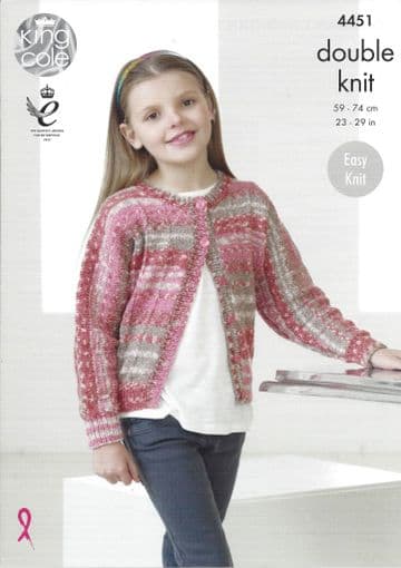 King Cole Drifter DK - 4451 Dolman Cardigan & Top Knitting Pattern