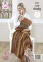 King Cole Explorer Super Chunky Knitting Pattern - 5461 Sweater, Cushion & Throw