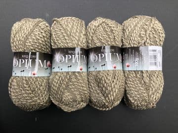 King Cole Opium 100g - 4 Ball Pack Offer - 1637 Khaki