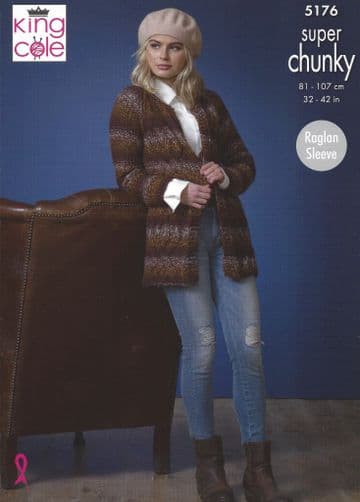 King Cole Orbit Super Chunky - 5176 Jackets Knitting Pattern