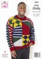King Cole Super Chunky Knitting Pattern - 6004 Sweater & Cardigan