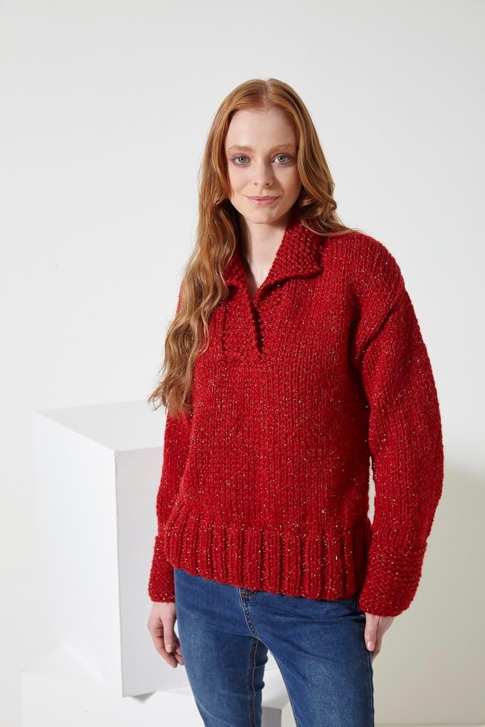 King Cole Super Chunky Knitting Pattern 6068 Ladies Sweaters