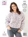 King Cole Super Yummy Knitting Pattern - 5974 Ladies Jacket & Sweater