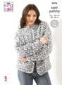 King Cole Super Yummy Knitting Pattern - 5974 Ladies Jacket & Sweater