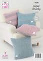 King Cole Timeless Classic Super Chunky Knitting Pattern - 5670 Throw & Cushions