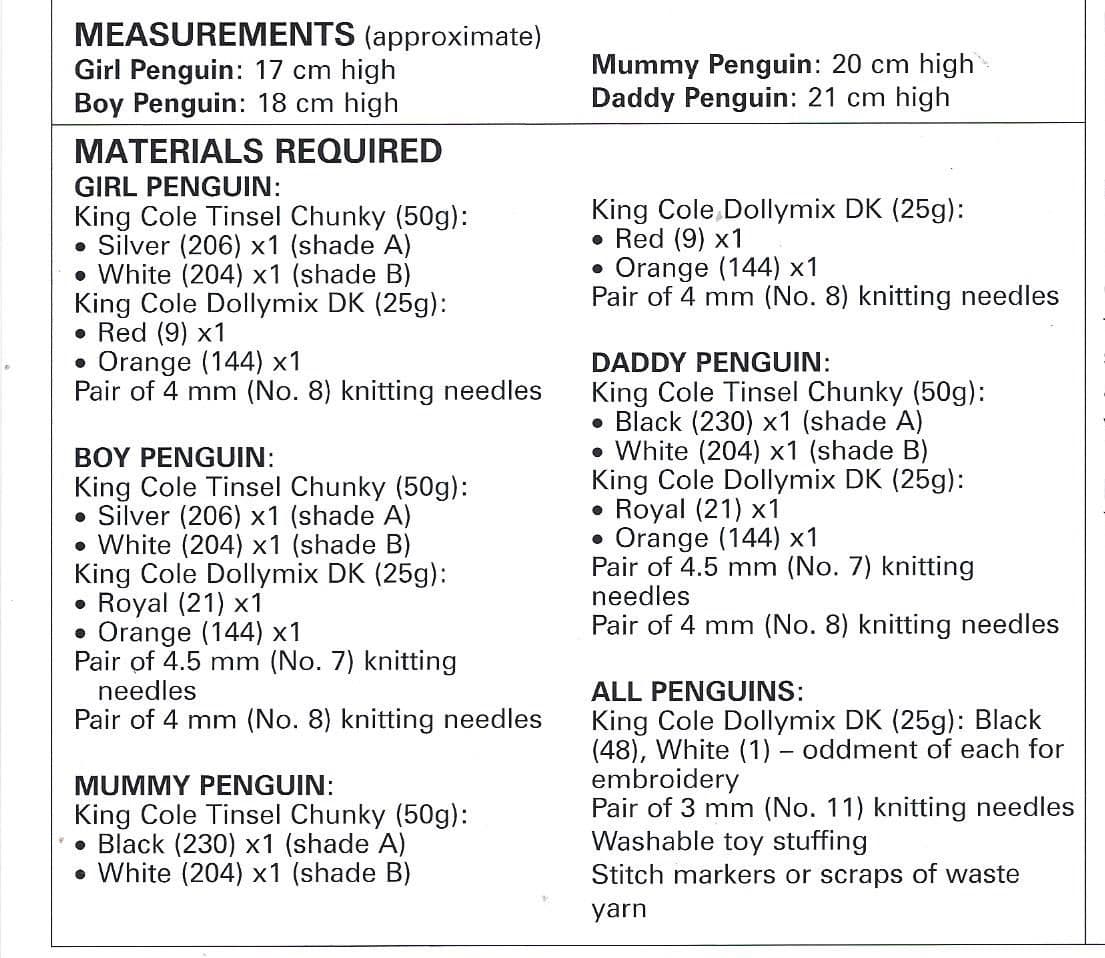 King Cole Modèle 9025 - Tinsel Penguin Chunky | UK