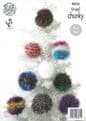King Cole Tinsel Chunky - 9035 Tinsel Christmas Trees and Baubles Knitting Pattern