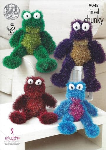 King Cole Tinsel Chunky - 9048 Tinsel Frogs Knitting Pattern