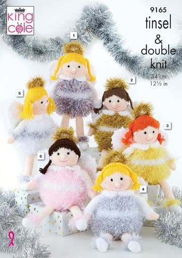 King Cole Tinsel & Double Knit Knitting Pattern - 9165 Little Angels
