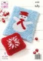 King Cole Tufty Super Chunky Knitting Pattern - 6105 Blankets & Cushion Cover