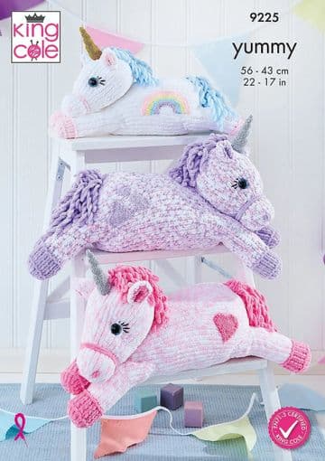 King Cole Yummy Knitting Pattern - 9225 Unicorn Toys (2 Designs)