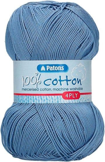 Patons 100% Cotton 4 Ply 100g - 1697 Denim