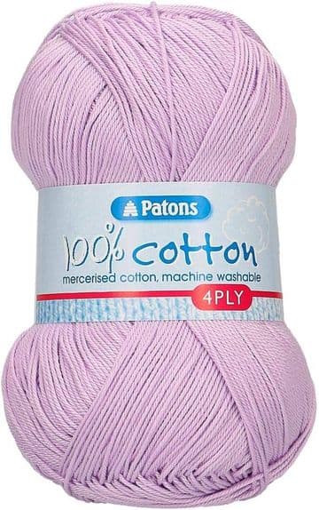Patons 100% Cotton 4 ply 100g - 1701 Lilac