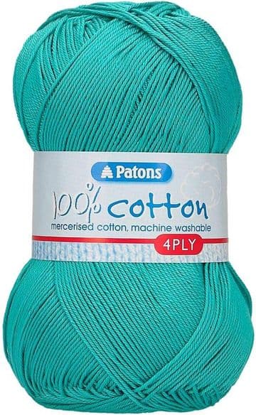 Patons 100% Cotton 4 Ply 100g - 1726 Jade