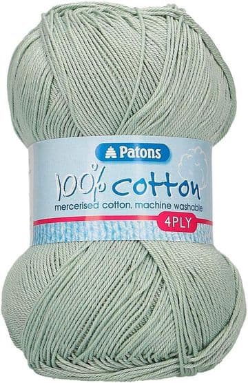 Patons 100% Cotton 4 ply 100g - 1747 Pale Green