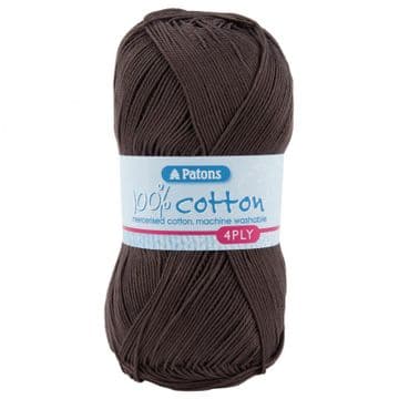 Patons 100% Cotton 4 ply 100g - 1752 Brownie