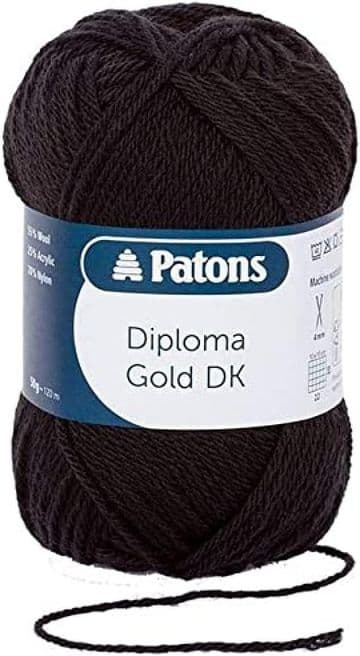 Patons Diploma Gold DK 50g - 6183 Black