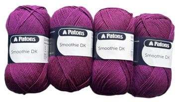 Patons Smoothie DK 100g - 1099 Maroon - 4 Pack