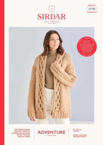 Sirdar Adventure Super Chunky Knitting Pattern Booklet - 10185 Cardigan