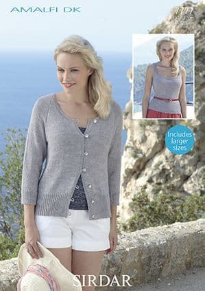 Sirdar Amalfi DK - 7777 Cardigan & Vests Knitting Pattern