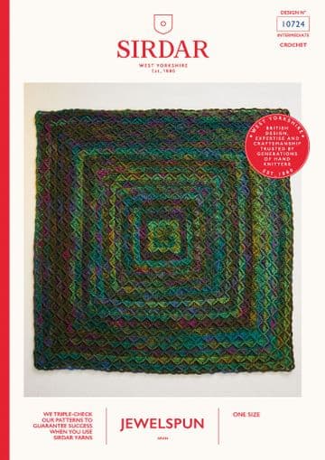 Sirdar Aran Crochet Pattern - 10724 Blanket