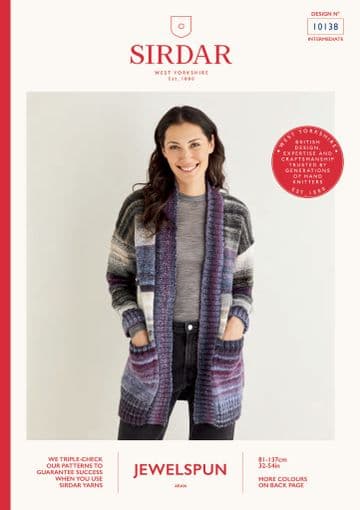 Sirdar Aran Knitting Pattern - 10138 Jacket