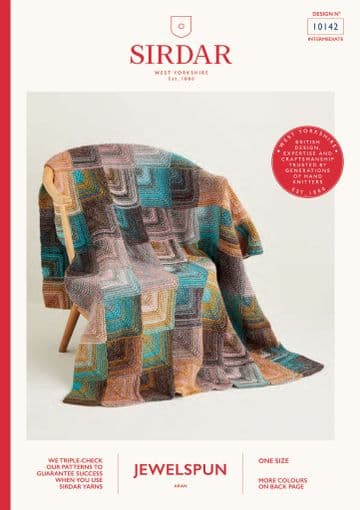 Sirdar Aran Knitting Pattern - 10142 Blanket