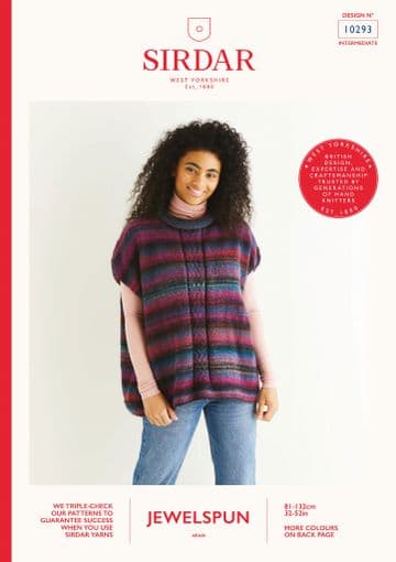 Sirdar Aran Knitting Pattern - 10293 Tunic