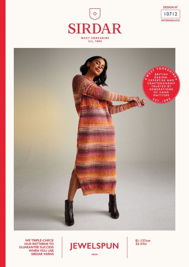 aran dress knitting pattern A Line Knitted Aran Dress | X Large | Damson