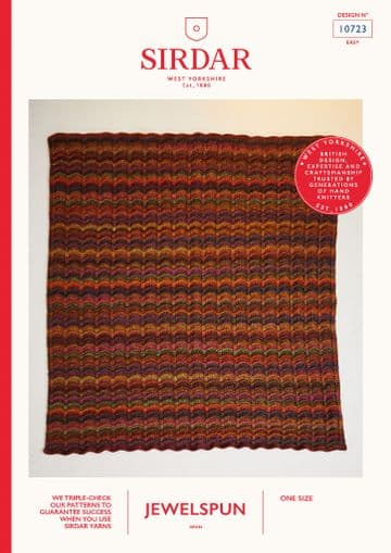 Sirdar Aran Knitting Pattern - 10723 Blanket
