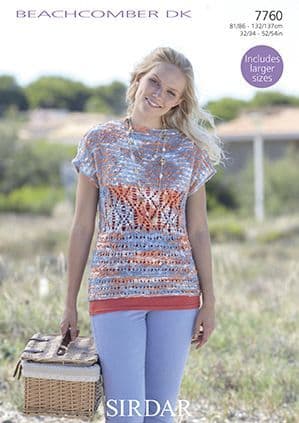 Sirdar Beachcomber DK - 7760 Top Knitting Pattern