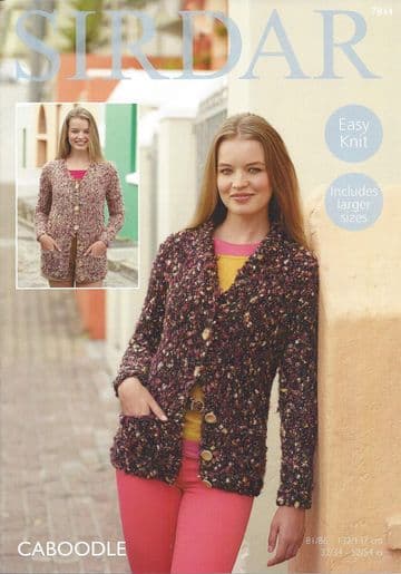 Sirdar Caboodle - 7844 Cardigans Knitting Pattern