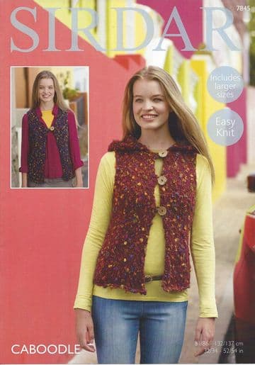 Sirdar Caboodle - 7845 Waistcoats Knitting Pattern