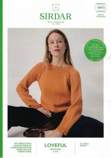 Sirdar Chunky Knitting Pattern - 10972 Ladies Sweater